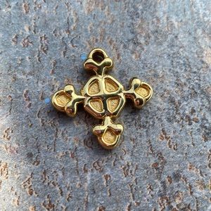 14k YG cross pendant